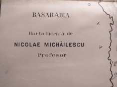 BASARABIA // HARTA CROMOLITOGRAFIATA, 1904 foto