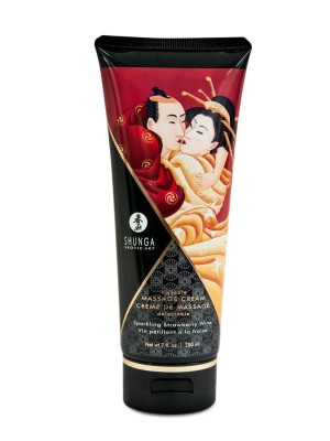 Cremă pentru Masaj Erotic Shunga Sparkling Strawberry Wine, 200 ml foto