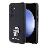 Husa pentru Samsung Galaxy S24 - Karl Lagerfeld Saffiano (KLHCS24SPSAKCMPK) - Karl&amp;Choupette Metal Pin