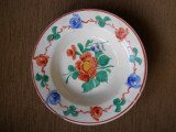 Farfurie ornamentala,ceramica pictata,glazurata,diam22,5cm inc.sec20