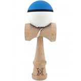 Kendama X Originala, Profesionala, Cyrax, din Lemn, 18 cm, Rubber Grip, Albastru/Alb