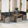 VidaXL Set de canapele pentru grădină 8 pcs Gri 100 x 55 x 73 cm 3349551