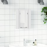 vidaXL Dulap de baie cu oglindă &amp; LED, alb, 40x12x45 cm, acril
