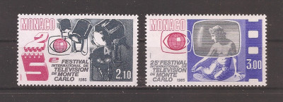 Monaco 1984 - Al 25-lea Festival Internațional de Televiziune, Monte Carlo, MNH foto