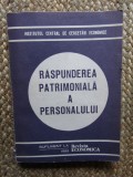 RASPUNDEREA PATRIMONIALA A PERSONALULUI AL. DETESAN