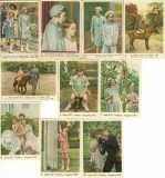 NI838 Nos enfants royaux, deuxi&egrave;me s&eacute;rie, 10 sujets diff&eacute;rents, Editi&eacute; et offert par C&ocirc;te d&rsquo;Or, Le bon chocolat belge, set complet