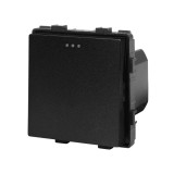 Cumpara ieftin Intrerupator simplu mecanic modular Luxion, negru, compatibil rame sticla
