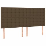 Cumpara ieftin Tablie de pat maro inchis 160x5x118/128 cm, material textil