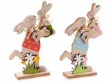 Cumpara ieftin Set 2 figurine Iepurasi Paste lemn 15x4x24 cm
