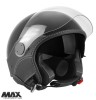 Casca open face pentru scuter - motocicleta (demi-jet) Max Helmets model DJDV06 LS Vision SV (ochelari soare integrati) culoare: negru lucios (002) &ndash;