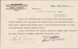 A1246 Act cu antetul comerciantului evreu de postav Daniil Zauderer din Oradea, 1935
