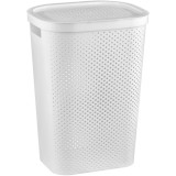 Cos de rufe Curver Infinity, plastic reciclat, alb, 44 x 35 x 60 cm, 60 L