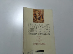 CINCI CARTI DIN BIBLIE TRADUSE SI COMENTATEDE PETRU CRETIA- IOV ECLEZIASTUL IONA foto