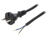 Cablu 2x1mm2 CEE 7/17 mufă 4m negru 16A