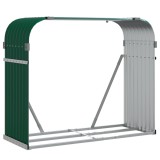 Cumpara ieftin Suport pentru busteni, verde, 120x45x100 cm, otel galvanizat