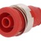 Soclu banană 4mm 25A roșie aurit 1kVDC