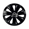 Set 4 capace roti Negre Cu Inel Cromat Energy R16 pentru gama auto Daewoo, Autohelix MSA