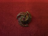 Brosa vintage spirala cu pietre anii &#039;60-&#039;70