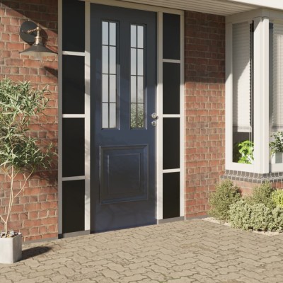 vidaXL Folie fereastră, 5 buc., statică mată, neagră, PVC 3208958 foto