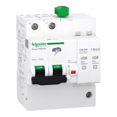Descarcator cu transfer la distanta 1P+N 264V 40R Schneider A9L16292 foto