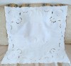 Fata de masa Vintage din bumbac cu broderie cu panglici si bride
