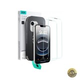 Folie de protectie Ecran ESR Ultrafit pentru Apple iPhone 16e / 14 / 13 Pro / 13 Sticla Securizata Full Glue Set 2 bucati