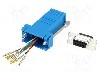 Adaptor D-Sub 9pin mama, RJ45 soclu, MH CONNECTORS - DA9-SMJ8-B-K