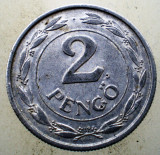 1.610 UNGARIA WWII 2 PENGO 1943, Europa, Aluminiu