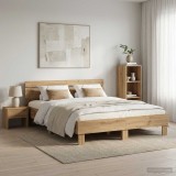 Cumpara ieftin Cadru de pat Stejar Artizanal 120 x 190 cm Lemn prelucrat
