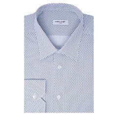 Camasa barbati alba print geometric C001SL