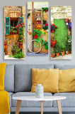 Set 3 tablouri decorative, MDF0088, MDF , 20 x 50 cm, 3 piese, Multicolor