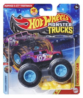 HOT WHEELS MONSTER TRUCK MASINUTA HUMVEE 4-CT FASTBACK SCARA 1:64 foto