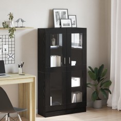 vidaxl Bibliotecă, stejar negru, 82,5x30,5x150 cm, lemn prelucrat