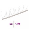 VidaXL Set bandă cu țepi antipăsări cu 5 r&acirc;nduri, 6 buc., oțel, 3 m 170236