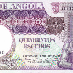 Bancnota Angola 500 Escudos 1973 - P107 UNC