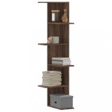 vidaXL Raft colțar perete stejar maro 36,5x36,5x140cm lemn prelucrat