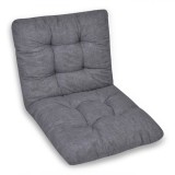 Perna Scaun Exterior Gri 100x50 cm, Cu Spatar, Bumbac si Poliester, Confortabila, Vervo.Ro