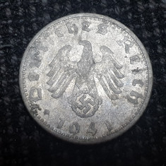 Germania Nazista 50 reichspfennig 1941 G (Karlsruhe)