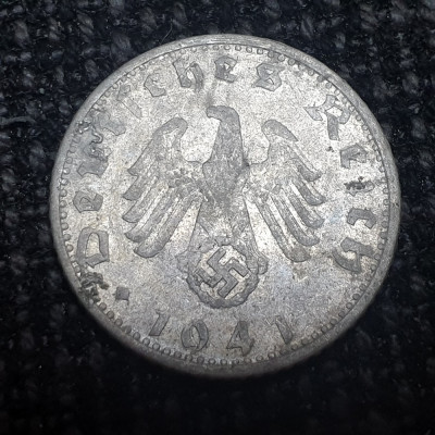 Germania Nazista 50 reichspfennig 1941 G (Karlsruhe) foto
