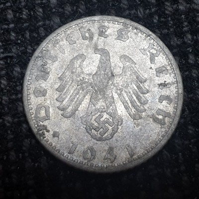 Germania Nazista 50 reichspfennig 1941 G (Karlsruhe) foto