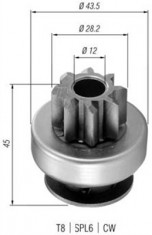 Bendix electromotor CHEVROLET AVEO KALOS, MATIZ, SPARK; DAEWOO KALOS, MATIZ, TICO; SUZUKI WAGON R+ 0.8-1.2 foto