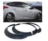Overfendere Universale Auto ALM, Protectii Laterale Aripa V-Design, 84cm x 6cm, Plastic Flexibil, Negru Mat, Set 4 Bucati