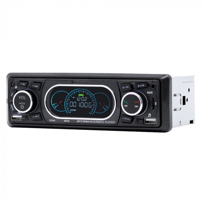 MP3 Player Auto SWM8809, Telecomanda,AUX TF USB FM Bluetooth,4x60W