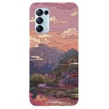 Husa compatibila cu Oppo Find X2 Pro model Mountain train, Silicon, TPU, Viceversa, Transparent, Carcasa