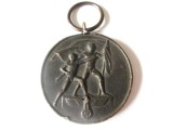Rară! Medalie nazistă comemorativa Sudetenland Medal(participarea la ocupatiile Sudetilor) 1 Octombrie 1938:O Natiune/Un Imperiu/Un Lider,diam=32 mm