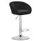 Scaun de bucatarie/bar, Artool, East, rotativ, catifea, negru si argintiu, 53x46x81-103 cm GartenVIP DiyLine