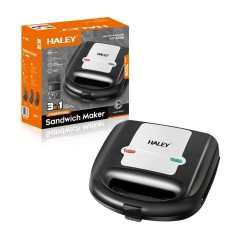 Sandwich Maker 3 in 1 Haley 750 W, placi interschimbabile, grill si waffle &ndash; versatilitate si gust in fiecare zi
