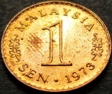 Moneda 1 SEN - MALAEZIA, anul 1973 *cod 5311 A = patina + luciu de batere, Asia