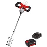 Einhell TE-MX 18 Li PXC + Starter Kit - Masina de amestecat 100 mm + Set 1 acumulator si incarcator Li-Ion 18 V 4 Ah