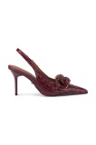 Kurt Geiger London stilettos de piele Crystal Chain Slingback culoarea rosu, 4986554719